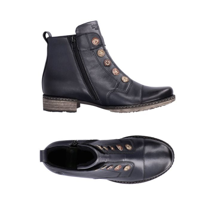 Navy leather ankle boots on sale womens