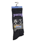 Black socks with "Pantera" on ankle with and the band members silhouettes 