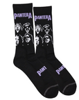 Black socks with "Pantera" on ankle and instep with and the band members silhouettes 