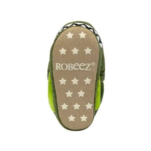 Suede slipper outsole with Robeez logo and stars. 