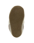 Brown suede outsole with Robeez logo on heel.