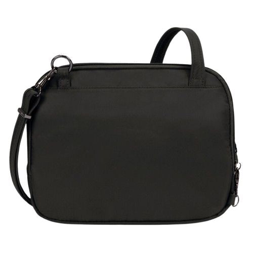 Black organizer bag back with strap