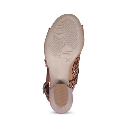 Outsole of Cali heeled sandal. 