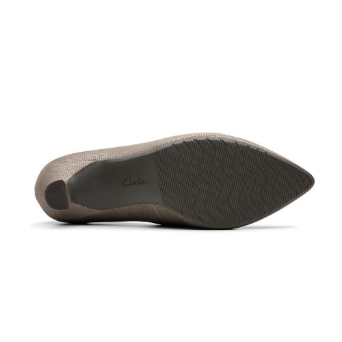 Outsole of Katalyna Gem, textured for grip and displaying Clarks logo.