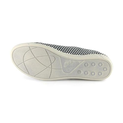 Grey rubber outsole of Aika sneaker in polka.