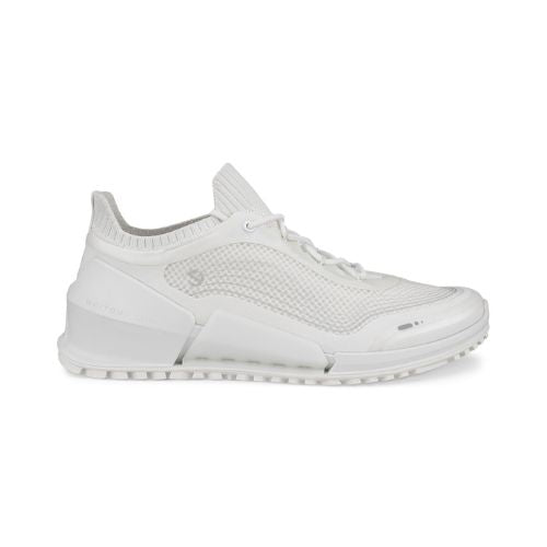 Ecco Biom all white mesh Lace-Up sneaker.