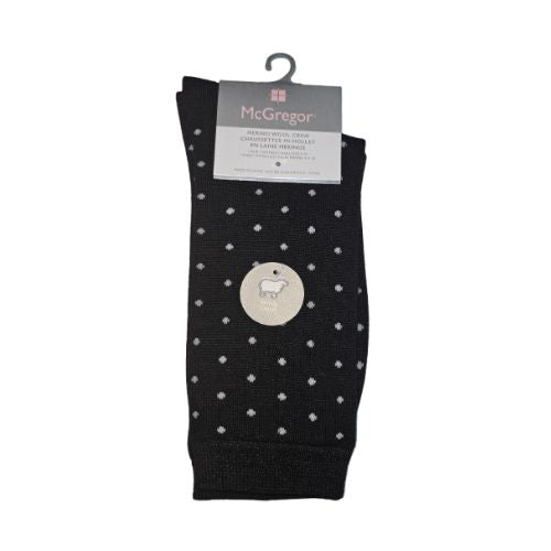 Women&#39;s Merino Wool Dot Crew Socks