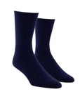 Navy socks with roll top cuff