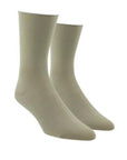 Beige socks with roll top cuff