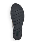 Black rubber outsole with green Remonte logo on heel.