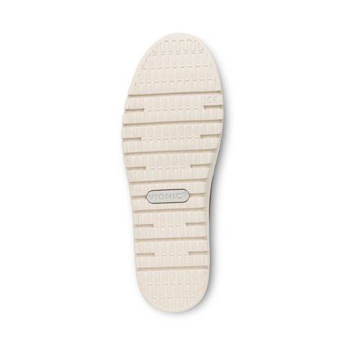 The Uptown Skimmer Knit Ballet Flat by Vionic has a textured grip sole with the brand logo in the center.