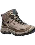 Targhee IV Hiker in Brindle. A two-tone brown nubuck upper with a black outsole. 