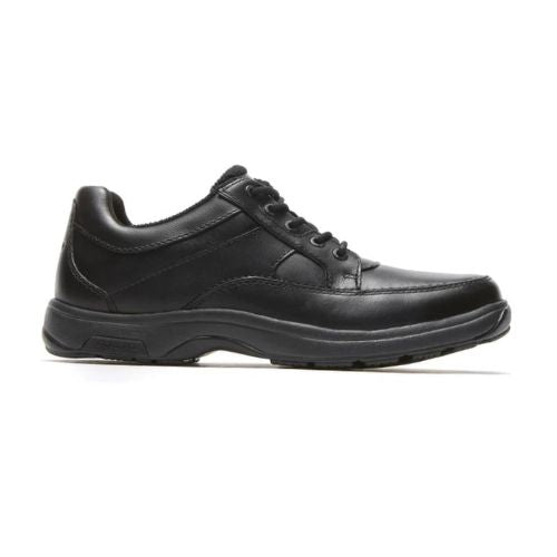 Profile view of the Midland Lace-Up in black. 