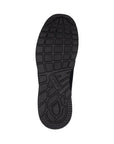 Black rubber light treaded outsole with Rieker logo stamped in middle.