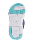 White and blue checkered outsole