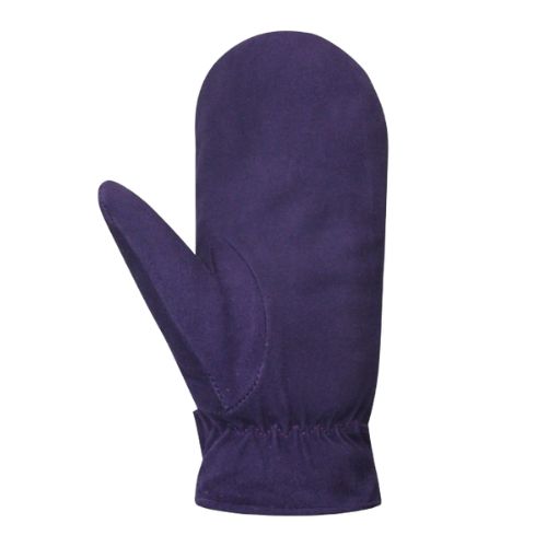 The palm of an Auclair acai fingermitt with elastic gathering at wrist.