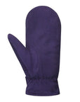 The palm of an Auclair acai fingermitt with elastic gathering at wrist.