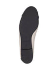 Black light treaded ballet flat outsole with Remonte logo in middle and on heel.