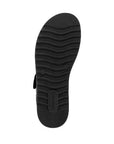 Black rubber outsole with Remonte logo stamped on heel.