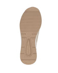 Tan outsole with light tread and Remonte logo in middle.