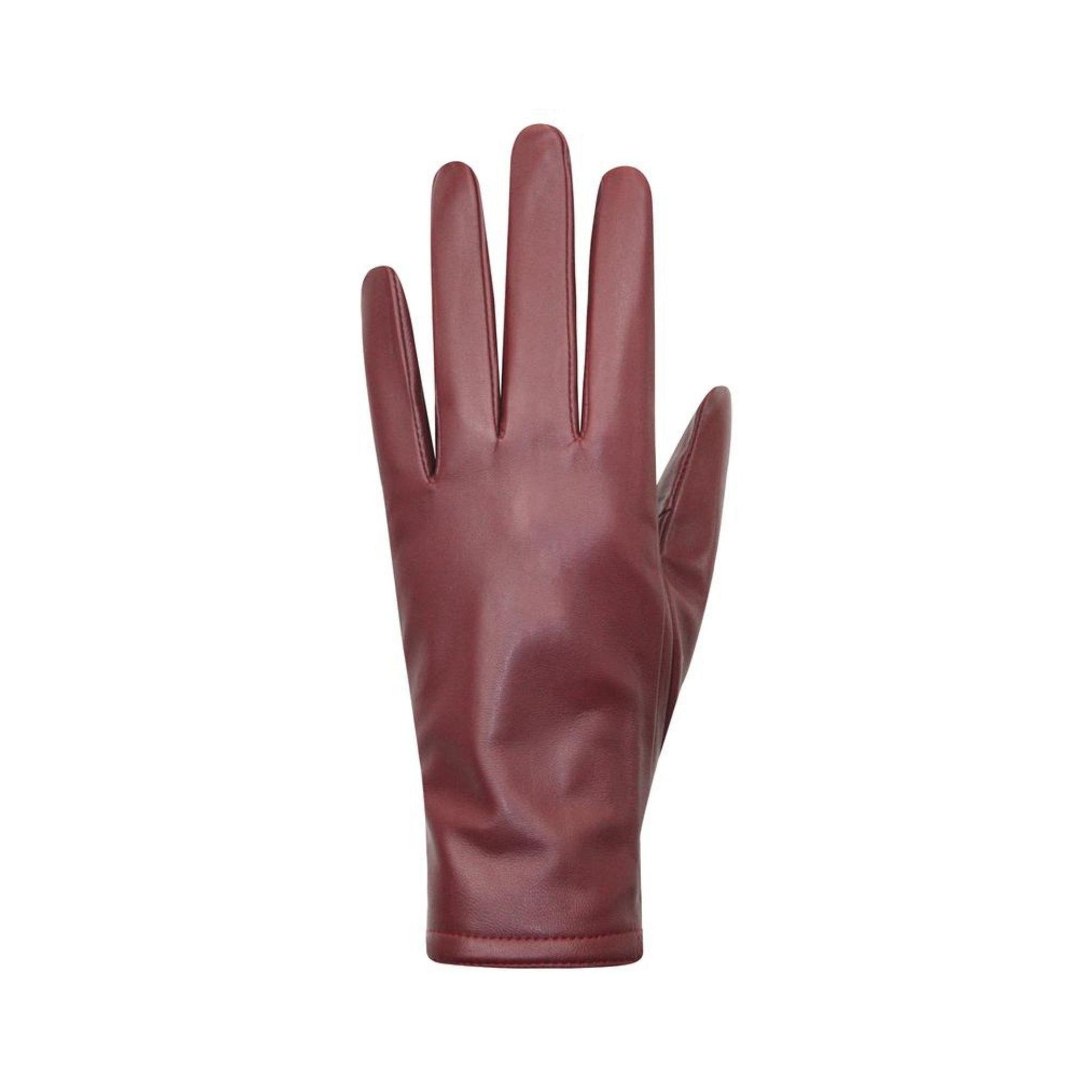 An Auclair burgundy leather glove. 