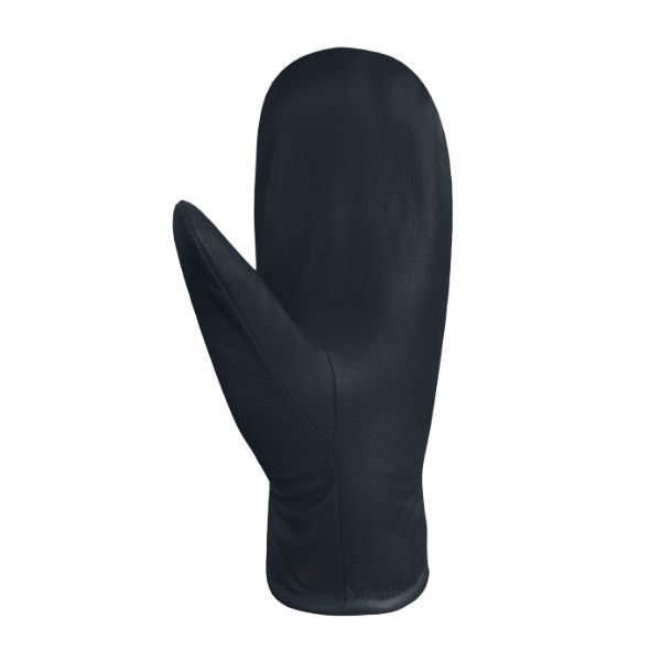 Palm of an Auclair navy leather fingermitt.