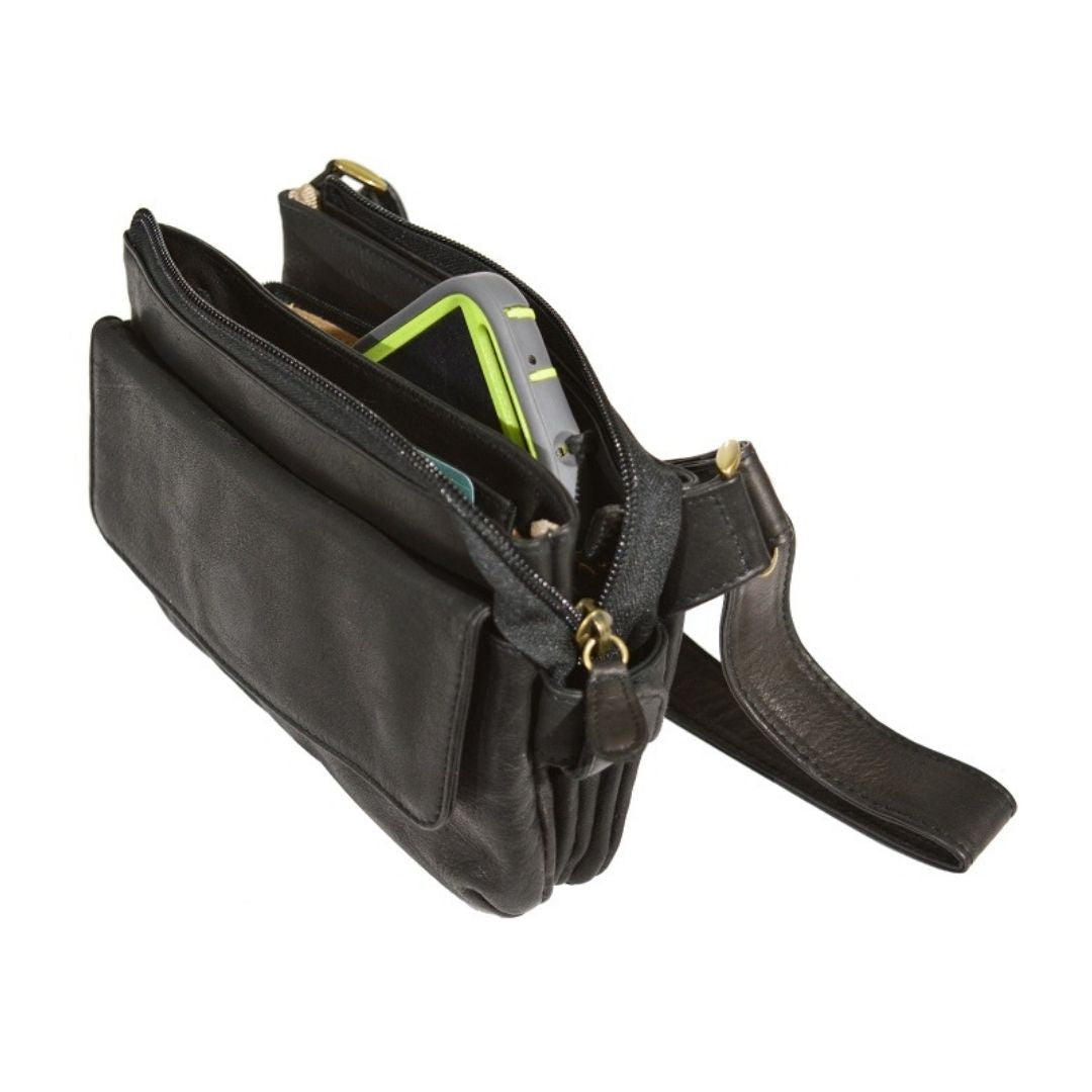 Top Zip Cross Body Bag