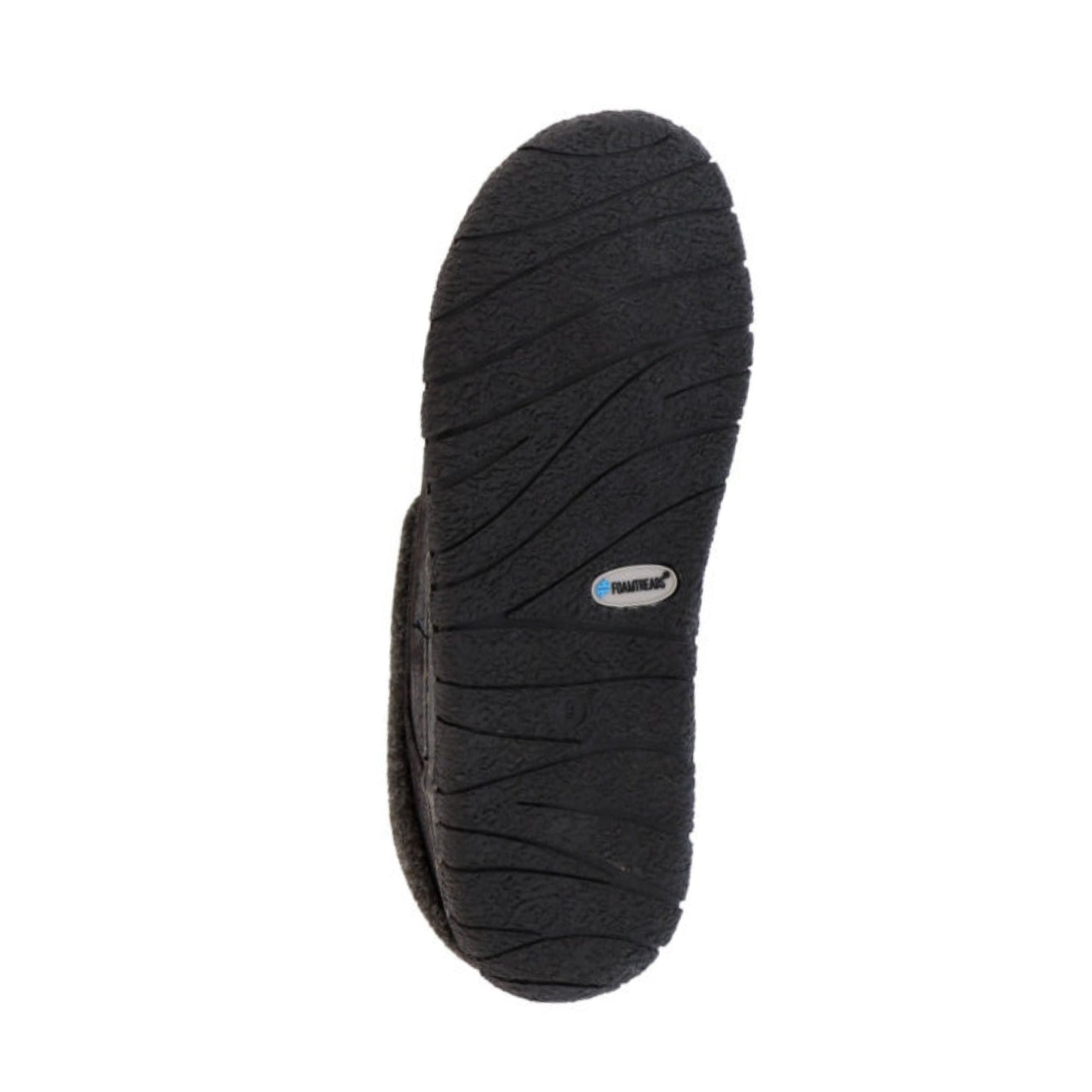 Black rubber outsole, textured for grip. 