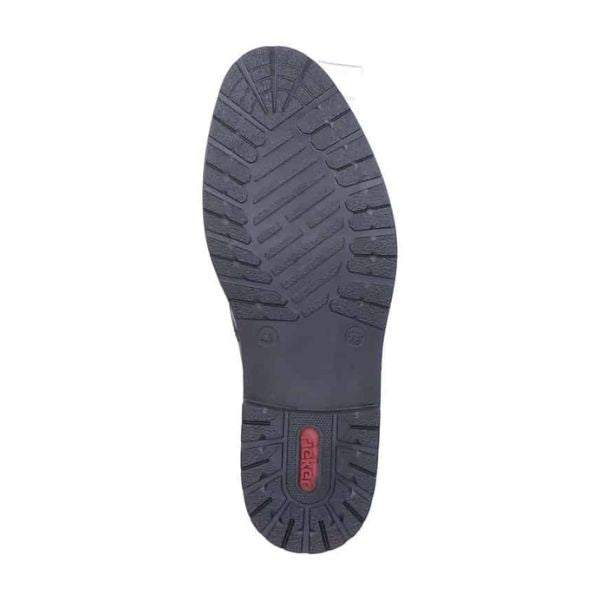 Black outsole with red Rieker logo on heel.