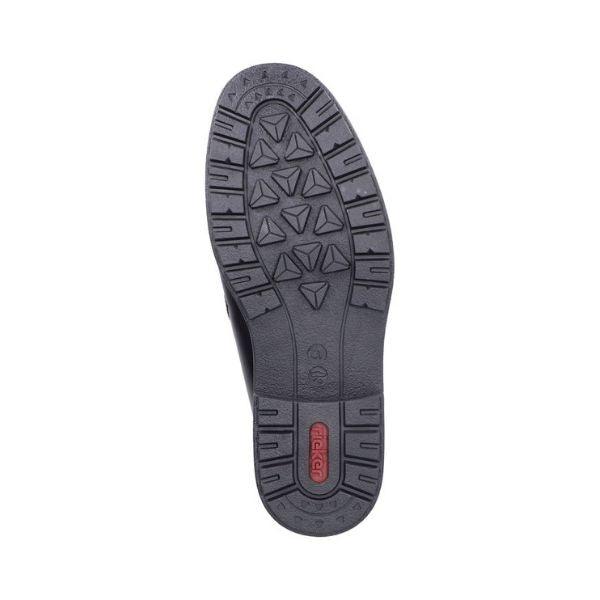 Black outsole with red Rieker logo on heel.