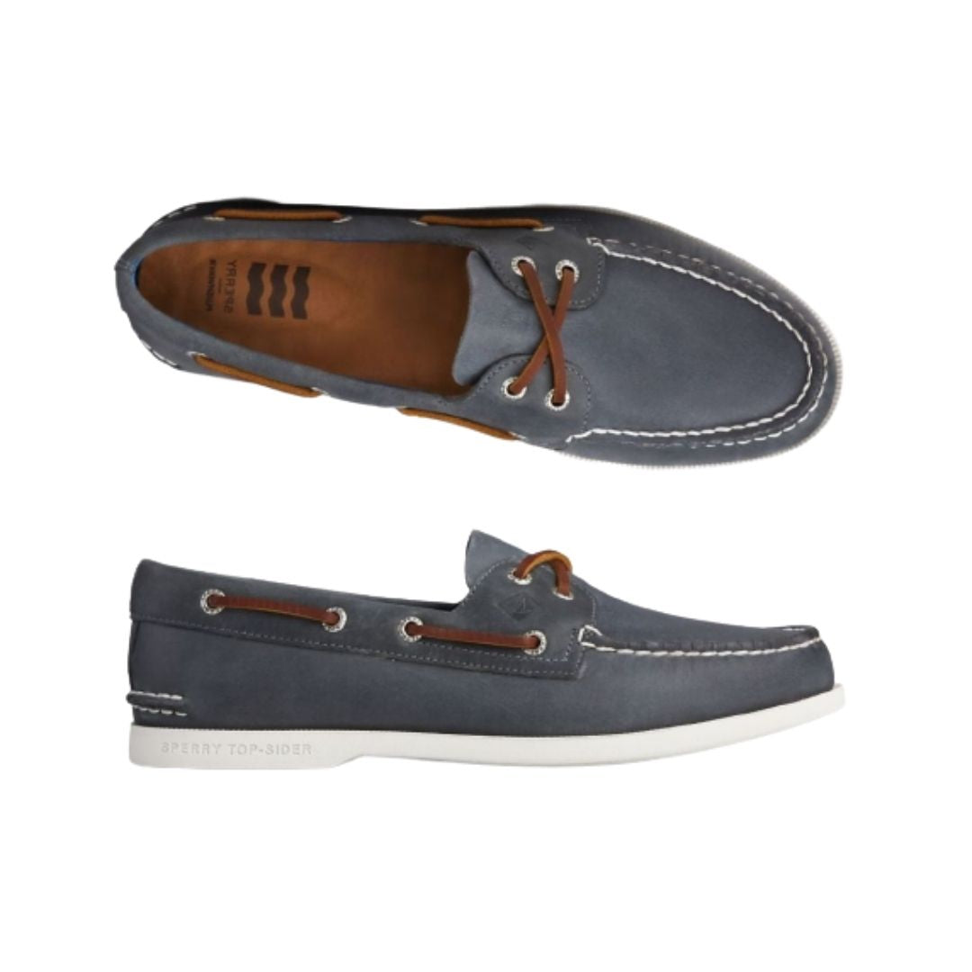 Sperry navy blue boat hot sale shoes