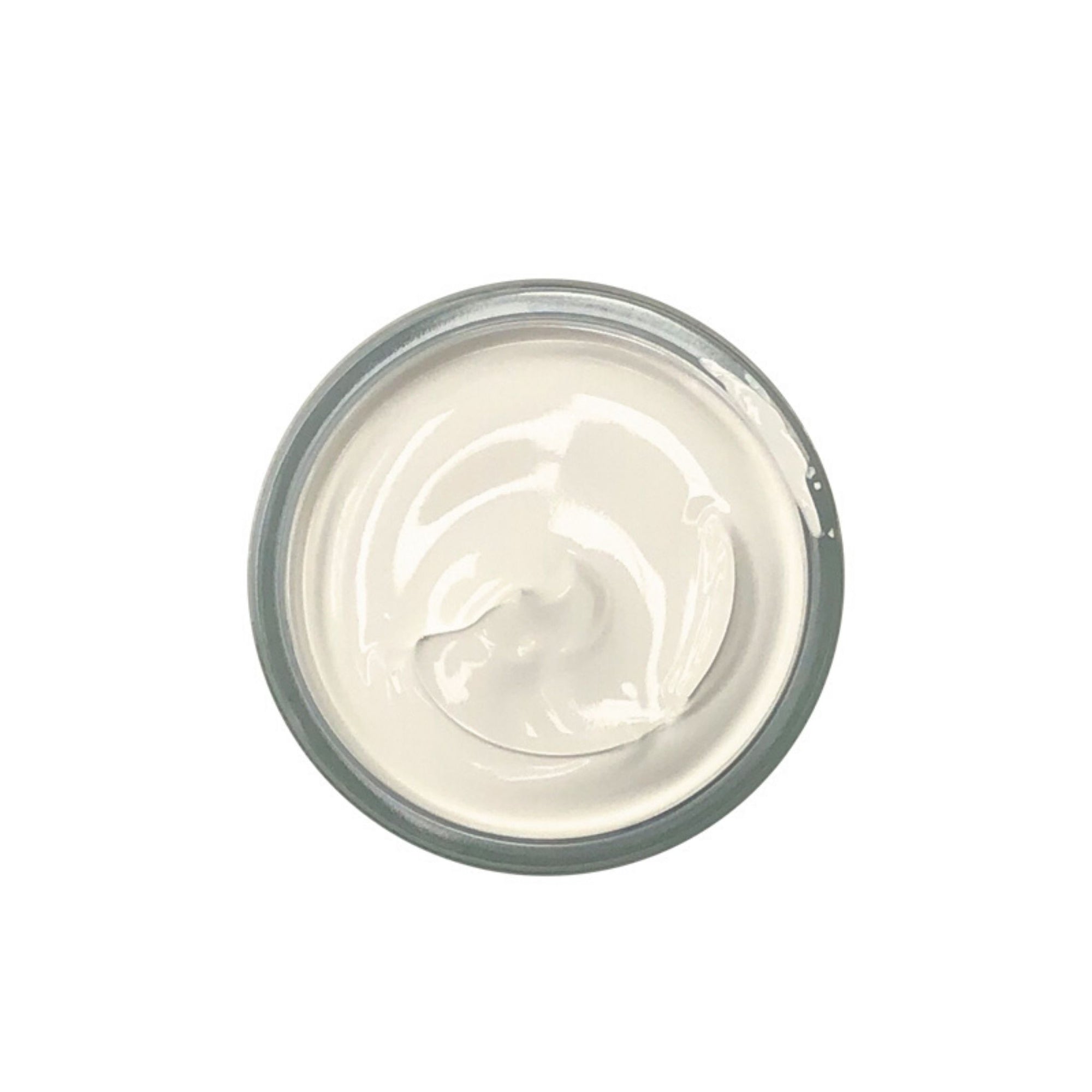 White shoe cream polish in clear jar