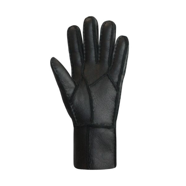 An Auclair black leather glove palm with stitched detailing. 