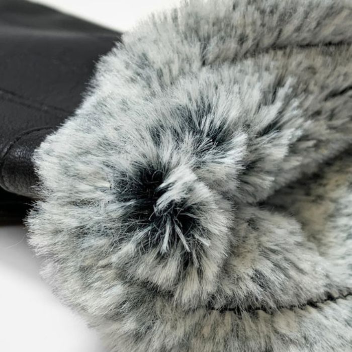 Grey faux fur lining inside Auclair's Rosalie glove.