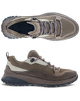 Top and profile view of ULT-Turn Lace-Up. Sneaker has an almond-shaped toe. 