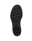 Black rubber outsole with tread and Ecco logo embossed in the center.