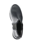 Top view of the Byne Wedge Bootie in Black. 