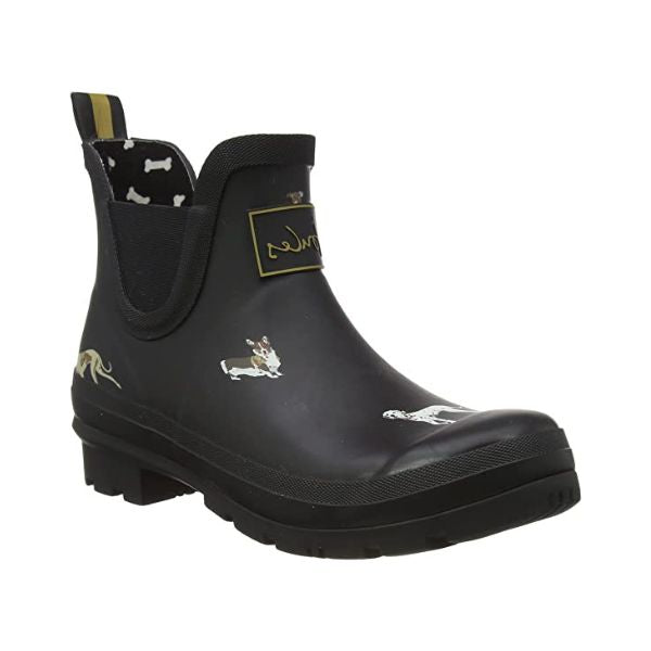 Joules black rain on sale boots