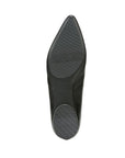 Black outsole of pointed to heel. Naturalizer logo on center.