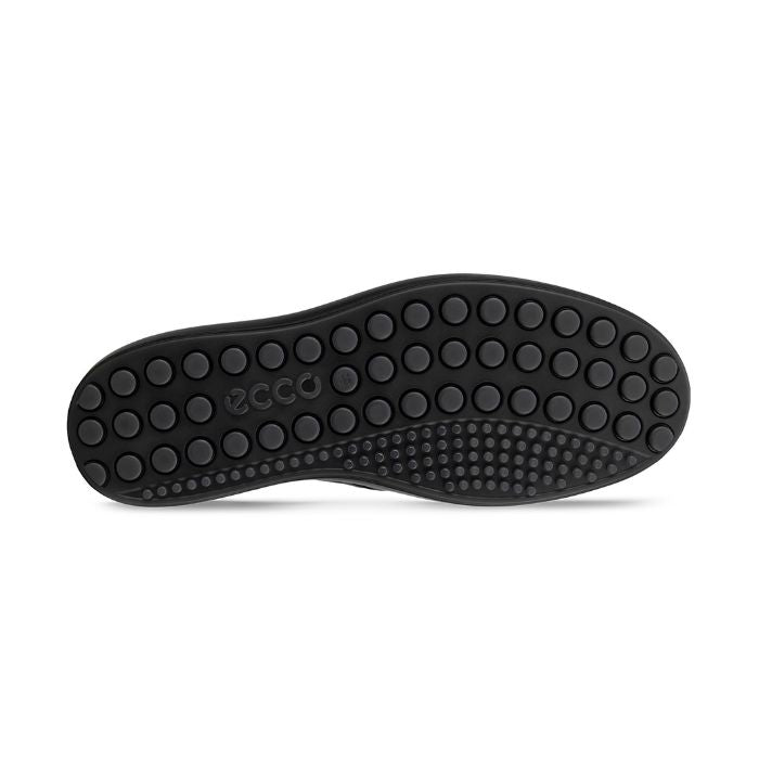 Black rubber outsole with Ecco logo near the heel. 