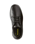 Top view of Service Plaintoe Lace-Up. Dunham logo is visible on the insole and tongue. 