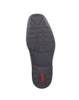 Rieker B0873 Slip-On Dress Shoe outsole with durable tread pattern and red Rieker logo, ensuring grip and stability.