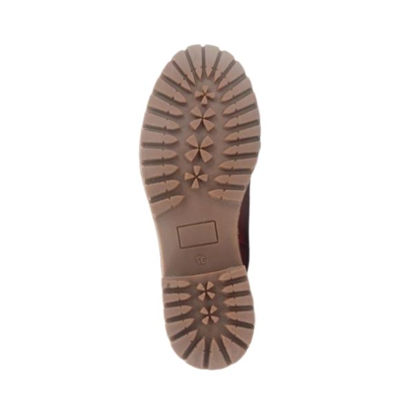 Brown rubber outsole. 